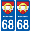 68 Battenheim wappen aufkleber typenschild aufkleber stadt