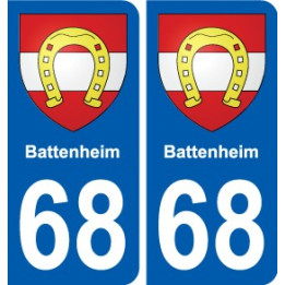 68 Battenheim wappen aufkleber typenschild aufkleber stadt