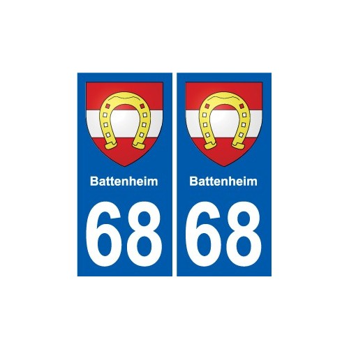 68 Battenheim stemma adesivo piastra adesivi città