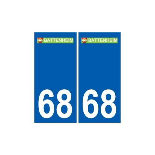 68 Battenheim logo autocollant plaque stickers ville