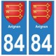 84 Avignon blason ville autocollant plaque