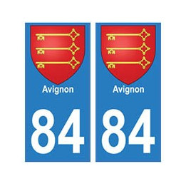84 Avignon blason ville autocollant plaque