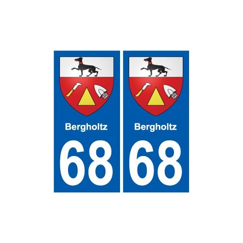 68 Bergholtz blason autocollant plaque stickers ville