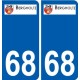 68 Bergholtz logo autocollant plaque stickers ville