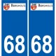68 Bergholtz logo autocollant plaque stickers ville