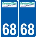 68 Berrwiller logo autocollant plaque stickers ville