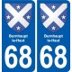 68 Burnhaupt-le-Haut blason autocollant plaque stickers ville