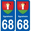 68 Eguisheim blason autocollant plaque stickers ville