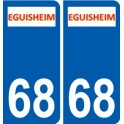 68 Eguisheim logo autocollant plaque stickers ville