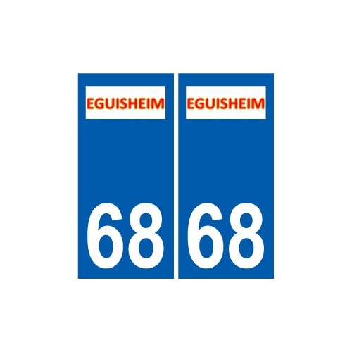 68 Eguisheim logo autocollant plaque stickers ville