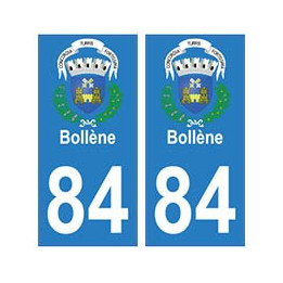 84 Bollène blason ville autocollant plaque