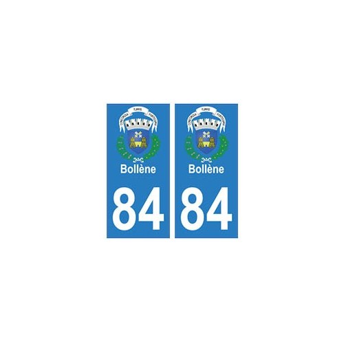 84 Bollène blason ville autocollant plaque
