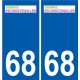 68 Eschentzwiller logo autocollant plaque stickers ville