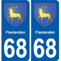 68 Flaxlanden blason autocollant plaque stickers ville