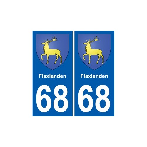 68 Flaxlanden blason autocollant plaque stickers ville