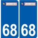 68 Flaxlanden logo autocollant plaque stickers ville