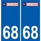68 Flaxlanden logo autocollant plaque stickers ville