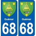68 Guémar blason autocollant plaque stickers ville