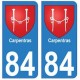 84 Carpentras blason ville autocollant plaque