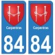 84 Carpentras blason ville autocollant plaque