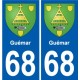 68 Guémar coat of arms sticker plate stickers city