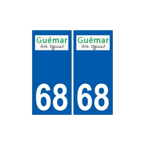 68 Guémar wappen aufkleber typenschild aufkleber stadt