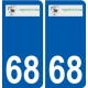 68 Hagenthal-le-Bas logo autocollant plaque stickers ville