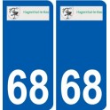 68 Hagenthal-le-Bas logo autocollant plaque stickers ville