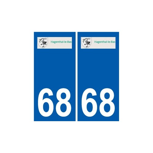 68 Hagenthal-le-Bas logo autocollant plaque stickers ville