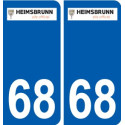 68 Heimsbrunn stemma adesivo piastra adesivi città