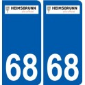 68 Heimsbrunn logo autocollant plaque stickers ville