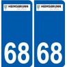 68 Heimsbrunn wappen aufkleber typenschild aufkleber stadt