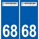 68 Heimsbrunn logo autocollant plaque stickers ville