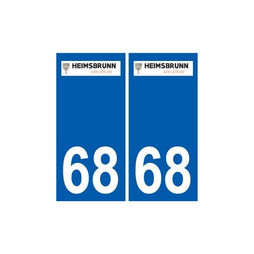 68 Heimsbrunn logo autocollant plaque stickers ville