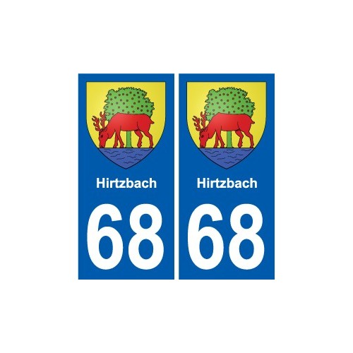 68 Hirtzbach wappen aufkleber typenschild aufkleber stadt