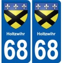 68 Holtzwihr blason autocollant plaque stickers ville