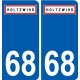 68 Holtzwihr logo autocollant plaque stickers ville