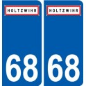 68 Holtzwihr logo autocollant plaque stickers ville