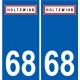 68 Holtzwihr coat of arms sticker plate stickers city