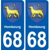 68 Hombourg stemma adesivo piastra adesivi città