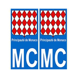 Monaco MC principauté vautocollant plaque