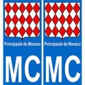 Monaco MC principauté vautocollant plaque