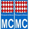 Monaco MC principauté vautocollant plaque