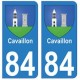 84 Cavaillon blason ville autocollant plaque