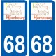 68 Hombourg wappen aufkleber typenschild aufkleber stadt