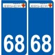 68 Jebsheim logo autocollant plaque stickers ville