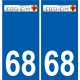 68 Jebsheim logo autocollant plaque stickers ville