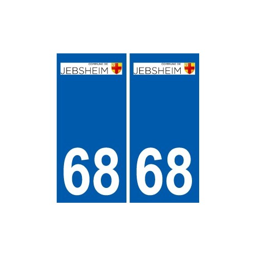 68 Jebsheim logo autocollant plaque stickers ville