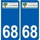 68 Landser logo autocollant plaque stickers ville