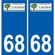 68 Landser logo autocollant plaque stickers ville
